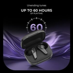 Noise Buds N1 Pro in Ear Truly Wireless Earbuds with Metallic Finish, ANC(Upto 30Db), 60H of Playtime, Dual Pairing, Instacharge(10 Min=200 Min), BT V5.3(Chrome Black)